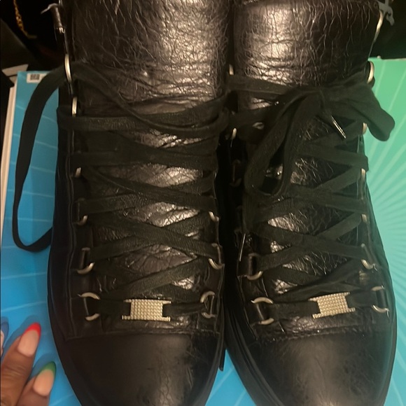 Balenciaga Black Leather Boots - Picture 1 of 3